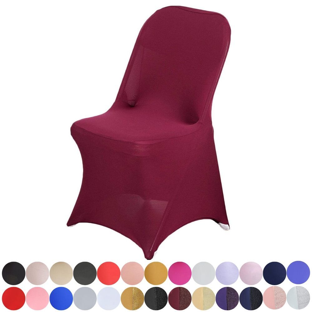 12 pcs Folding Stretch SPANDEX CHAIR COVERS Wedding Reception Event Decorations
