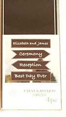 VICTORIA LYNN 4 PIECE CHALKBOARD SIGN SET FOR EVENTS, DIRECTIONS AND NOTICES