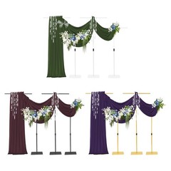 Gold/White/Black Backdrop Stands For Wedding,Adjustable Wedding Backdrop Stands,