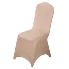 6 Nude SPANDEX CHAIR COVERS for Wedding Banquet Party Reception Decorations