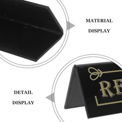 10Pcs Clear Reusable Acrylic Table Signs for Restaurant and Celebration Black