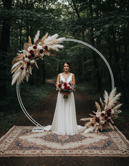 Elegant White Metal Garden Arch 6.5ft Curved Wedding Backdrop Frame