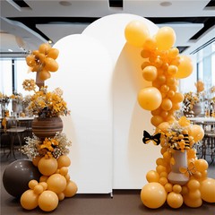Full Sizes Wedding Party Arch Cover Spandex Fitted Arch Stand Covers Round Top