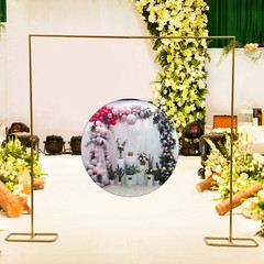 Metal Wedding Arch Frame Gold Iron Garden Party Stand Backdrop Flower Display