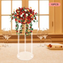 10pcs 60cm Acrylic Flower Vase Rack Wedding Garden Floral Stand Party Decoration