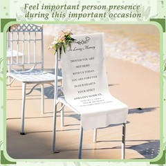 HunnmingRe Reserved Signs for Wedding Reserved Memorial Wedding Chair Sign wi