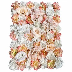 5PCS Artificial Silk Flower Wall Panel Floral Backdrop Party Wedding Decoration.
