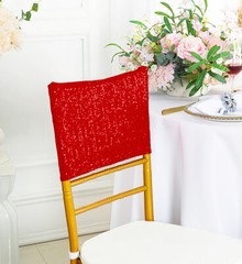 Wedding Linens Inc. (5 pcs) Sequin Spandex Chiavari Chair Caps