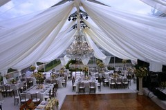 Wedding Ceiling Drapery, Wedding Backdrops, 10′ x 30′ 4 pieces, 5 COLORS