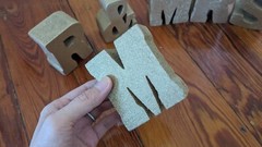Mr & Mrs Gold Glitter Wood Letter Blocks Decor wedding venue decoration sparkle