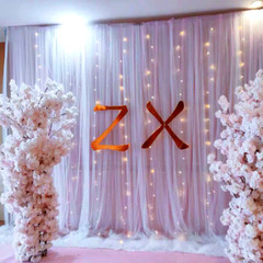 Wedding Backdrop Curtain White Gauze Net Ice Silk Wedding Background Drape