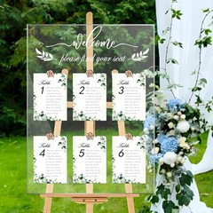 Wedding Seating Chart Board Display, 24×18 Inch Welcome Please Find Your Seat…