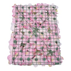 6 Pcs Wedding Flower Wall Panel Floral Backdrop Silk Rose Wall 40*60cm Dark Pink