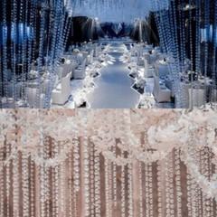 33FTx2 Garland Diamond Strand Acrylic Crystal Bead Curtain Wedding Party Decor