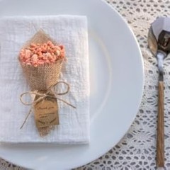 20-Piece set Mini Magnet Dried Flowers Bouquet for Rustic Wedding Favors