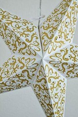 Quasimoon 24″ Gold Bramble Glitter Paper Star Lantern, Hanging Decoration by …