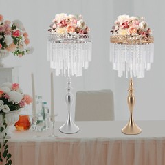 31.49″ Tall Gold/Silver Metal Flower Stand for Wedding Table Centerpieces Decor