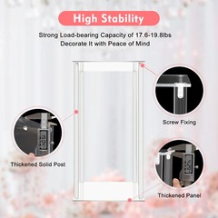 10 Pcs Acrylic Flower Stand Wedding Centerpiece Tall Vase Bouquet Backdrop Vase