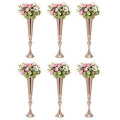 6 Pcs Wedding Centerpieces Vase European Vase Versatile Metal Props 22.2″ Height