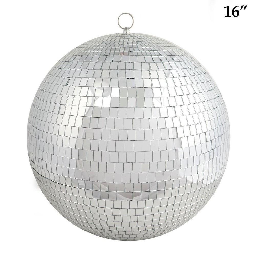 16″ Extra Large Silver Glass Mirror Disco Ball Ornaments Party Decorations