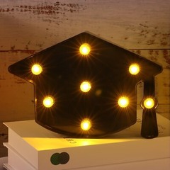 VIHOSE Grad Graduation Light up Signs Bachelor Cap Lights Table Decoration Ba…