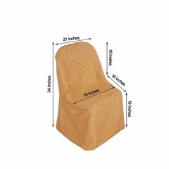 10 Gold Polyester FOLDING CHAIR COVERS Wedding Banquet Reception Decorations