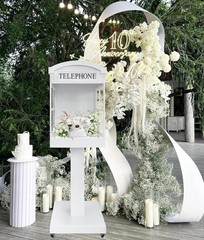 Wedding Phone Booth Audio Guest Book, Portable Venue Decoration for Guest