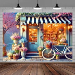 BlissYard Flowers Shop Backdrop Banner 7.5×5.9FT Hello Spring Banner Decorati…