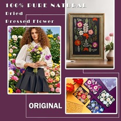 92Pcs Pred Dried Flowers for Resin, Real Assorted Natural Bulk