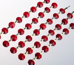 1 Yard Crystal 14mm Octagon Beads Diamond Garland Glass Wedding Chandelier Parts