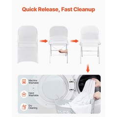 Uimoso 12PCS White Spandex Chair Covers for Weddings, Parties, and Dining Events