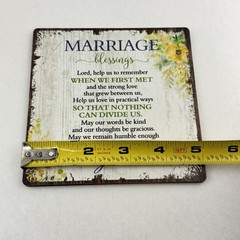 Marriage Blessings Wooden Plaque with Easel Wedding Anniversary Gift Home Décor