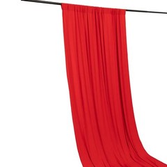 5 ft x 10 ft RED 4-Way Stretch Spandex Divider Backdrop Curtain Party Wedding