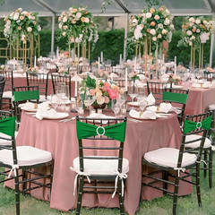 Chair Sashes Spandex Stretch Chair Bows with Buckle Slider for Wedding Party Dec