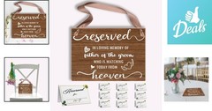 Charming Wooden Reserved Sign for Father of Groom – Wedding Memorial Decoration