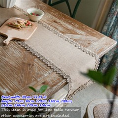 Burlap Weave Table Runner Cloths Hessian for Country Wedding Party Decor Vintage