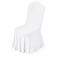 VEVOR 30PCS White Stretch Spandex Folding Chair Covers for Wedding Party Dining