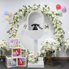 Wedding Phone Booth Audio Guest Book, Portable Venue Decoration for Guest