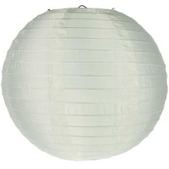16″ Beige Nylon Lantern, Durable Hanging Decoration