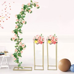 Ballon Arch Stand And 2 Wedding Flower Stands, Arch Backdrop Stand For Parties