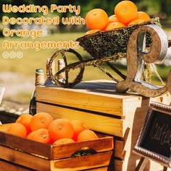 WinnerWhy 24 Pcs Fake Oranges Artificial Fruits 3 Inch Foam Mini Lifelike Decor