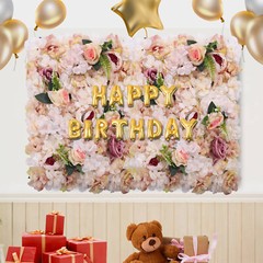 6XFlower Wall Panel Floral Backdrop Pink Yellow Wedding Party Flower Wall Decor