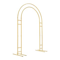 7.2ft Metal Wedding Arch Steel Garden Arch With Base 150×220cm Wide Sturdy Metal