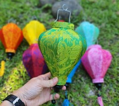 Set 8 Vietnamese Hoi An Silk Lanterns For Wedding Restaurant Decorations