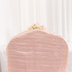 DUSTY ROSE Crinkle Crushed Taffeta Banquet CHAIR COVER Party Wedding Events