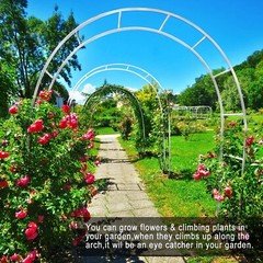 Metal Garden Arch Trellis Outdoor Arbor For Wedding Bridal Plant Climbing Decor