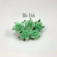 1″ /2.5 cm Open Roses Mulberry Paper flower Wedding Scrapbook Craft R6