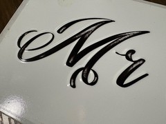 Mr & Mrs Metal Home Wedding Wall Hanging Sign 16x 5.5