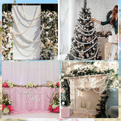Canlierr 2 Pcs 5.6ft Wedding Giant Pearl Garland Decorations 25mm Large Faux Bea
