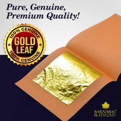 Barnabas Edible Gold Leaf 24K – Cake Decorations, Loose Gold Leaf Sheets for …